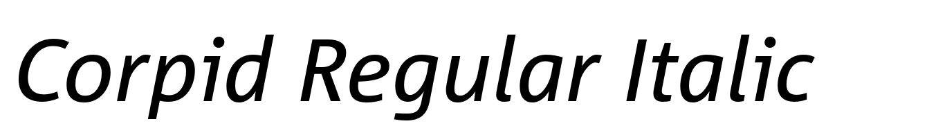 Corpid Regular Italic